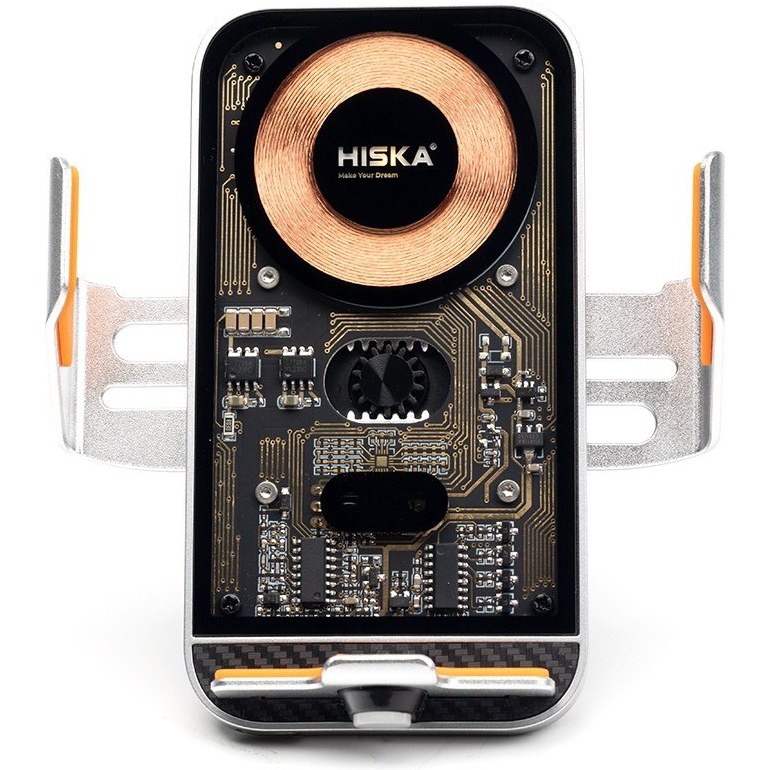 پایه نگهدارنده و شارژر بی سیم هیسکا مدل HK-2351W ظرفیت ۱۵ وات